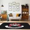 Bayson Game Console Patterned Area Rug for Teen Boy's Playroom - Black and Grey