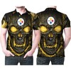 Be A True Fan Of Pittsburgh Steelers With This Skull Hello Darkness My Old Friend Printed 3D All Over Print Polo Shirt