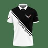 Be Bold and Sleek in Black with Our 3D Printed Corvette Lph-Ht Polo Shirt Ver 1 Made from Breathable Fabric