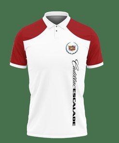 Be Bold in Red with Our Cadillac Escalade Tnt-Hl Polo Shirt Ver 2 Made from Breathable Fabric