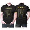 Be Bold with Seattle Seahawks Dk Metcalf 14 NFL American Football Team Black Golden Edition Jersey Style Polo Shirt