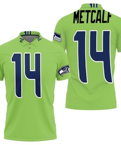 Be Unique with Seattle Seahawks D K Metcalf Green Color Rush Legend 3D All Over Print Polo Shirt