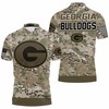 Be a Fan of Georgia Bulldogs with Camo Pattern 3D All Over Print Polo Shirt â€“ The Perfect Gift for NFL Fans