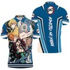 Be a Kimetsu No Yaiba Fan with Kamado Tanjiro Agatsuma Zenitsu Hashibira Inosuke Polo Shirt in 3D All Over Print