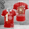 Be a Part of Bayern Munich's Winning Streak with the 2022 Champions Red Polo Shirt.