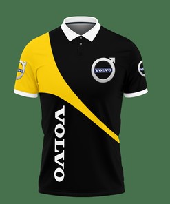 Be bold with the 3D Printed Volvo Pvt-Ht Polo Shirt Ver 1 (Yellow) featuring a unique 3D t-shirt birthday design.