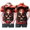 Be bold with the San Francisco 49ers Logo Skull Chain Red Vapor 3D All Over Print Polo Shirt