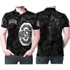Be stylish and edgy with this Ohio State Buckeyes Logo Cracked Ground Printed 3D All Over Print Polo Shirt.