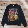 Be the Ultimate Fan with a Vintage 90s Rose Bowl Spell Out Big Logo Wisconsin Badgers Mascot Crewneck Sweatshirt