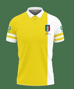 Be the center of attention with this Yellow 3D Printed Italy Euro Champions Tnt-Va Polo Shirt Ver 1