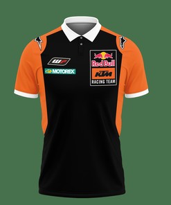 Be the talk of the racetrack with this Black 3D Printed Ktm Racing Nth-Nh Polo Shirt Ver 1