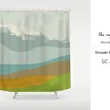 Beach Sea Waves Shower Curtain - Customizable Size - Modern Painting Art Bathroom Decor - Waterproof and Washable