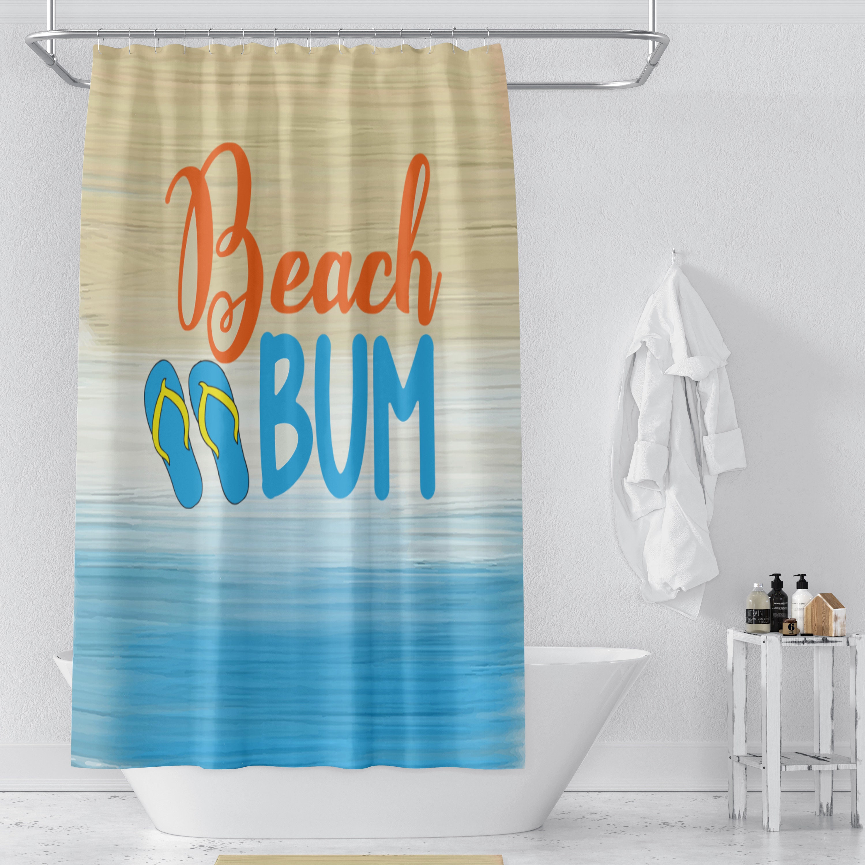 Beach Theme Bathroom Decor Shower Curtain for a Relaxing Bath - Image 2