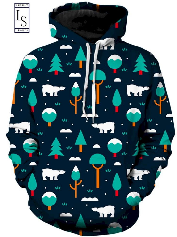Bear Brillz Unisex All Over Print 3D Hoodie