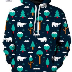 Bear Brillz Unisex All Over Print 3D Hoodie - Image 2