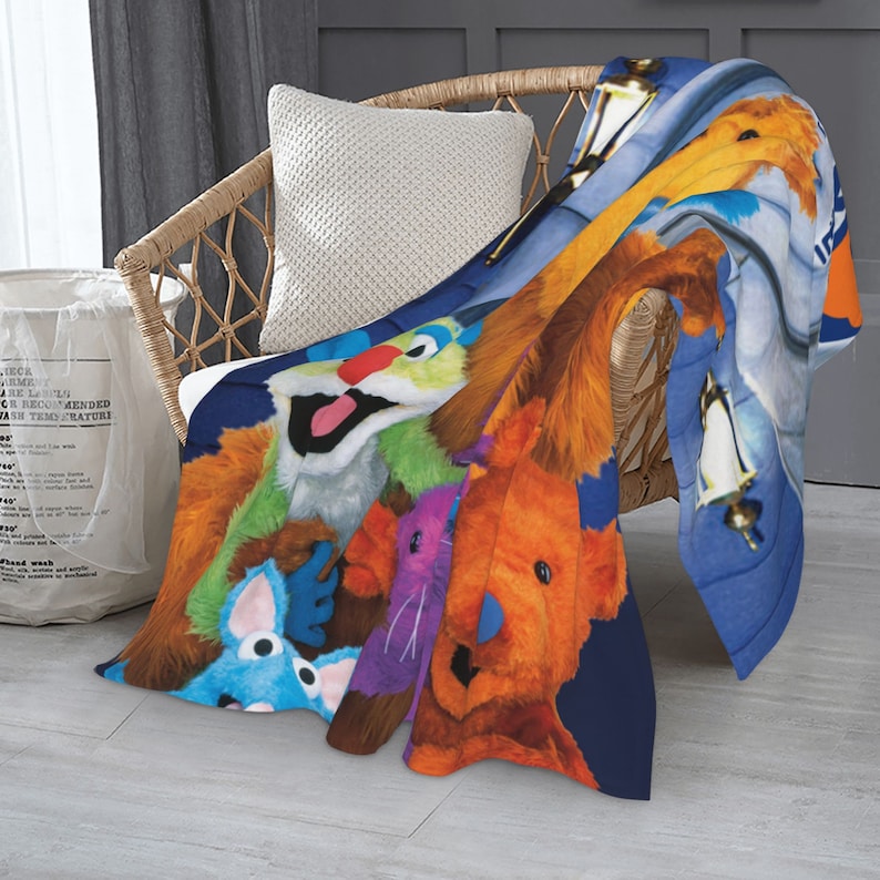 Bear in the Big Blue House Customized Fleece Blanket with Soft Sherpa - Ideal for Cozy Nights - Image 3