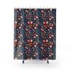 Beautiful Nature Pattern Tile Shower Curtain with Flowers, Seeds, Pods, and Twigs with Keywords Shower Curtain Ideas