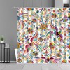 Beautiful Peacock Fabric Shower Curtain | Colorful bird in the garden | Home bath decor accessories | House warming gift