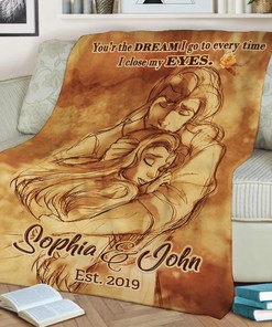 Beauty and the Beast Customized Blanket for Anniversary and Birthday Gift: Disney Princess Bedding