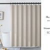 Beige Linen-textured Extra Thick Disney Shower Curtain, Perfect for a Minimalist Bathroom Decor