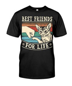 Best Friends For Life T-Shirt For Cat Lovers