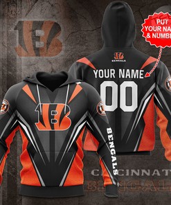 Best Sellers Custom Cincinnati Bengals All Over Print Hoodie 3D