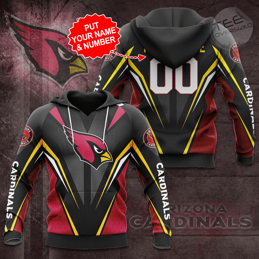 Best Selling Arizona Cardinals All-Over Print 3D Hoodie, Perfect for NFL Fans