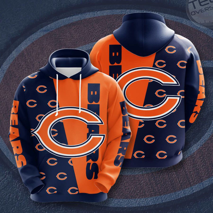 Best Selling Chicago Bears All-Over Print 3D Hoodie, Perfect for NFL Fans
