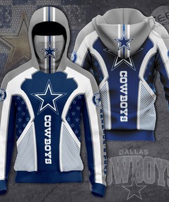 Best Selling Dallas Cowboys All Over Print Hoodie with 3D Graphic Design