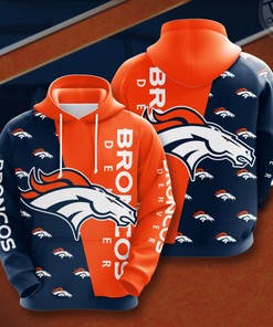 Best Selling Denver Broncos All-Over Print 3D Hoodie, Perfect for NFL Fans