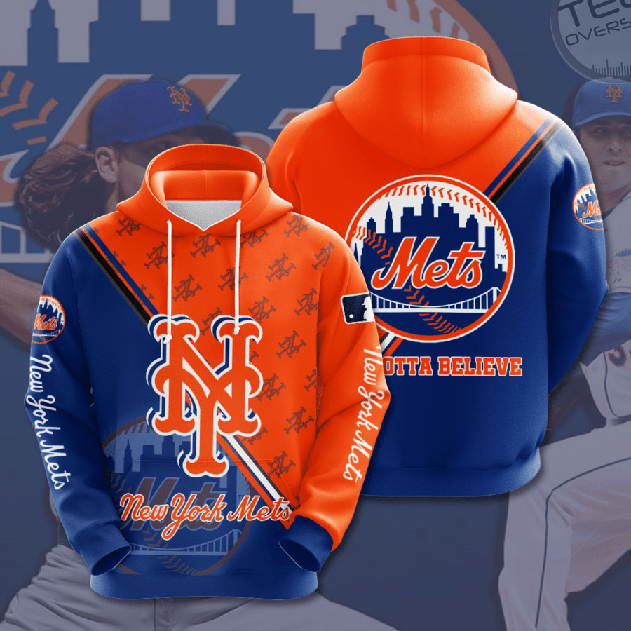 Best Selling New York Mets All-Over Print 3D Hoodie, Perfect for MLB Fans