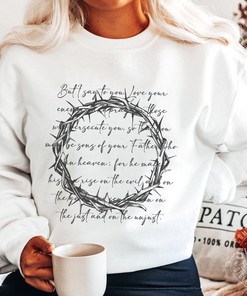 Biblical T-Shirt with Love Your Enemies Quote, Jesus, And Inspiration