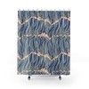 Big Fat Wave Blue Shower Curtain | Ocean Themed Bathroom Decor | 71x74 | Luxury Shower Curtains