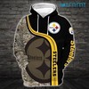 Big Logo Steelers Camo - Pittsburgh Steelers 3D All Over Print Hoodie