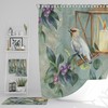 Bird Floral Shower Curtain for Bathroom Decor