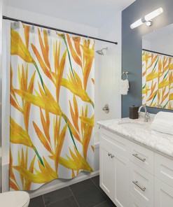 Bird of Paradise Tropical Shower Curtain | Floral Tropical Prints | Bathroom Accessories | Daughter Gifts