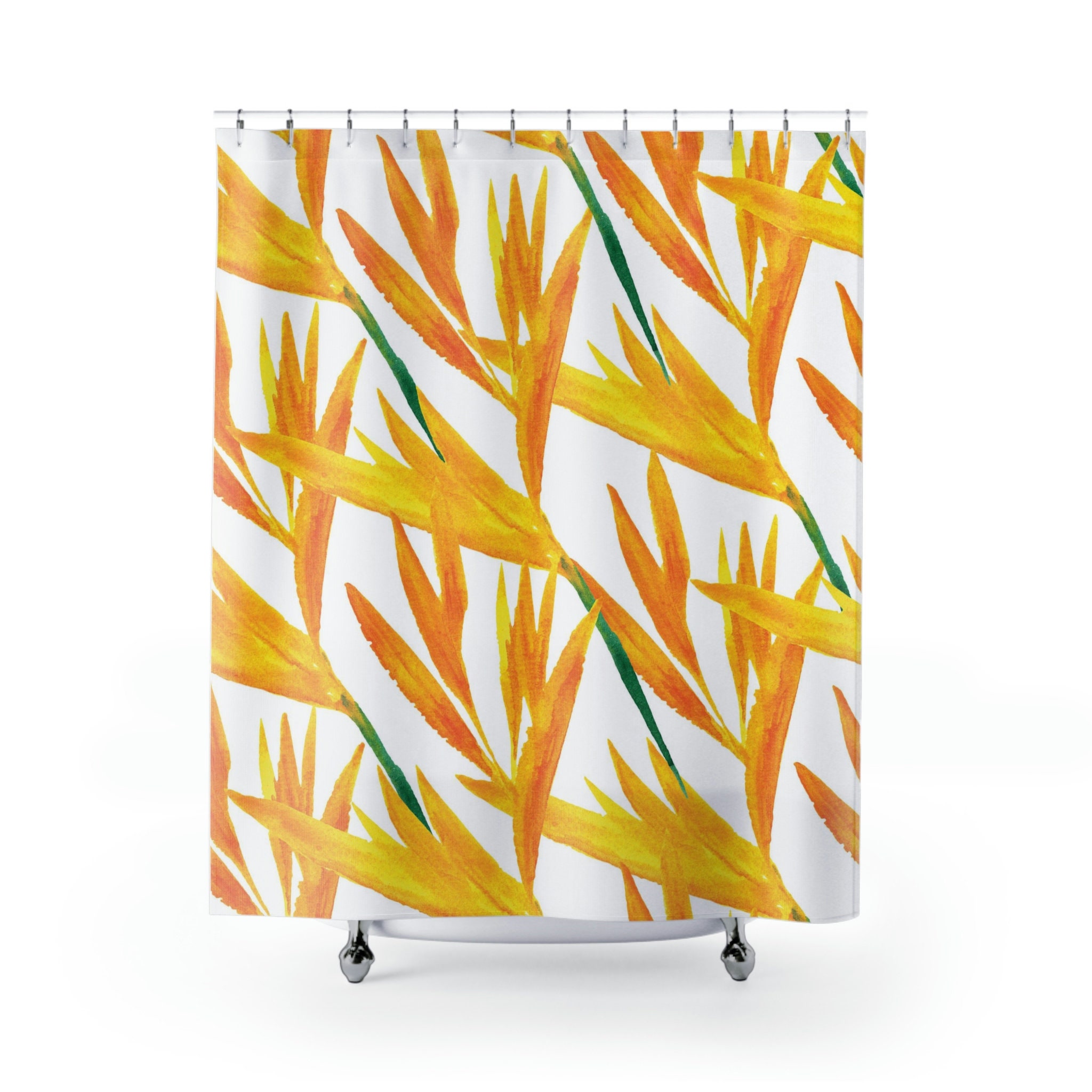 Bird of Paradise Tropical Shower Curtain | Floral Tropical Prints | Bathroom Accessories | Daughter Gifts - Image 2