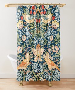Birds Boho Shower Curtain with Art Nouveau and Eco-Friendly Design - Perfect for Any Bath Decor