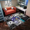 Black Carpet for Kids Boys Bedroom with Gaming Room Rugs Video Game Player Mat