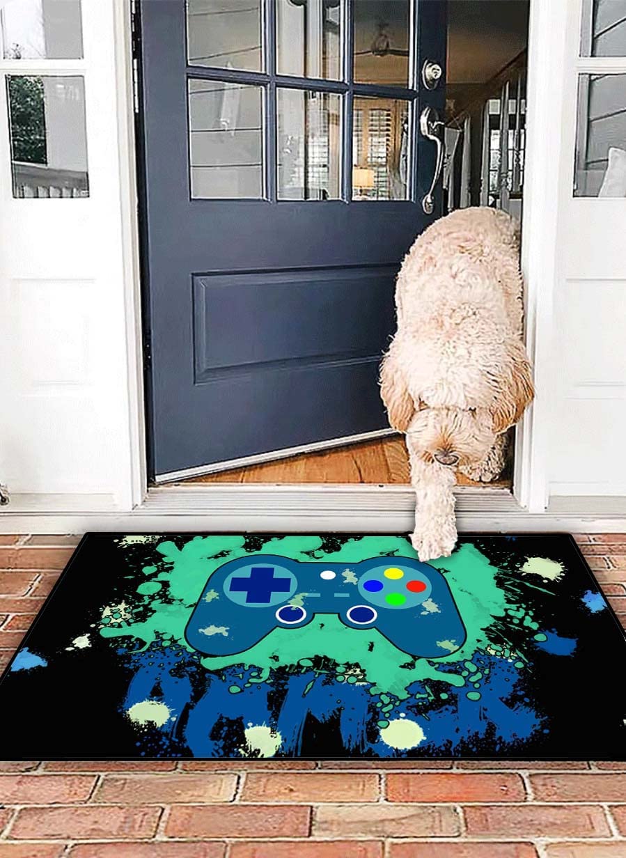 Black Carpets Mats for Mens and Teens Game Play Area Rug