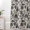 Black Coastal Shower Curtain with Shell Design for a Minimalist Beach House Bathroom