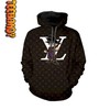 Black Goku with Louis Vuitton All Over Print 3D Hoodie