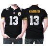 Black Jersey Style Polo Shirt for Fans of James Washington #13, A Great Pittsburgh Steelers Player