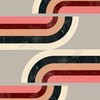 Black Pink Grey Minimalist Lines Modern Area Rug - Wool Soft Plush Throw Carpet with Non-Slip Bathroom Rugs Washable