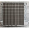 Black Plaid Shower Curtain | Plaid Pattern Retro Bath Decor | Vintage Bathroom Curtains