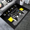 Black Polyester T-Shirt, Hoodie, and Crewneck Sweatshirt Gamepad Rugs for Boys' Room, Perfect Area Rugs for Bedroom and Living Room Decor