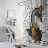 Black Swan Shower Curtain with Elegant Bathroom Decor