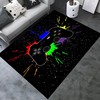 Black Watercolor Gaming Rug for Teen Boys - Non-Slip Floor Mat with T-Shirt, Hoodie, Sweatshirt Game room rug ideas