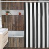 Black White Vertical Masculine Striped Shower Curtain | New Home Housewarming Gift | Bathroom Decor + Quotes