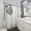 Black & White Zebra Print Shower Curtain | Animal Pattern Bathroom Decor | Luxury Shower Curtains
